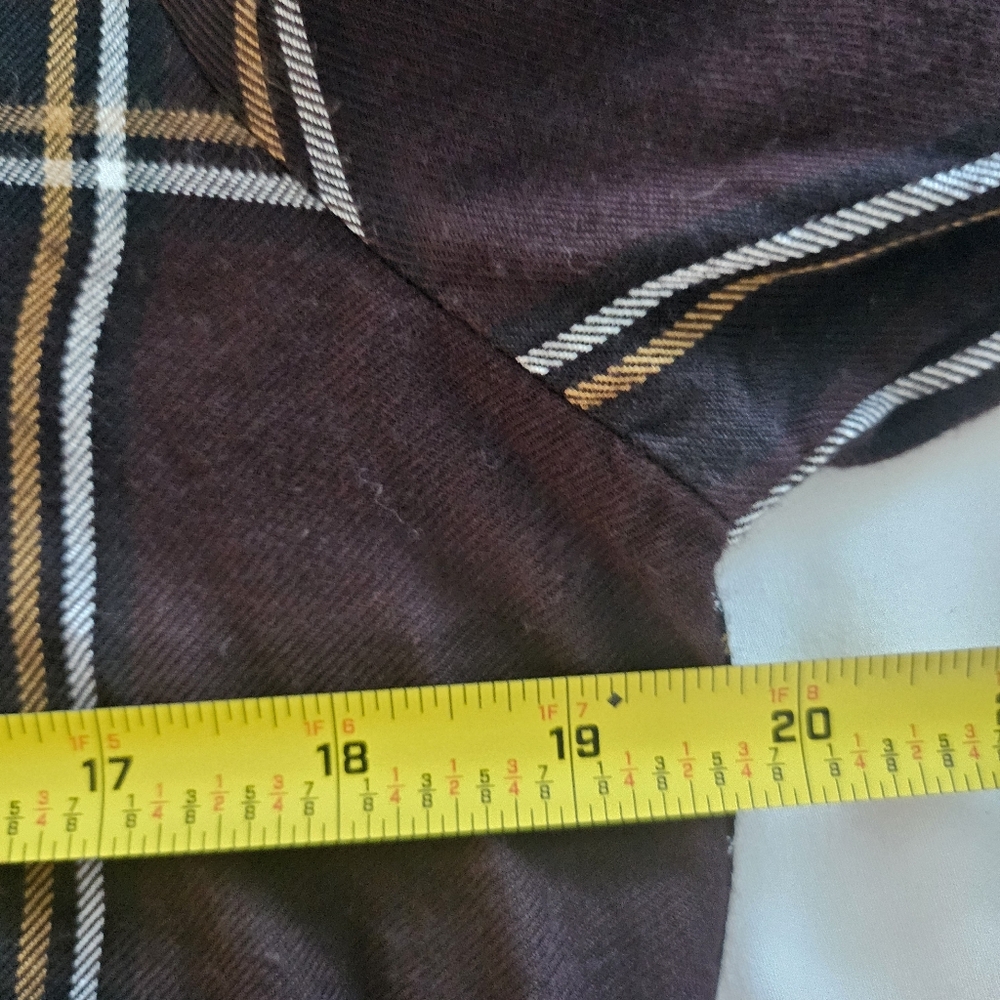 Sanctuary Plaid Smocked Peplum Button Front Blouse Medium NWOT - Picture 5 of 5